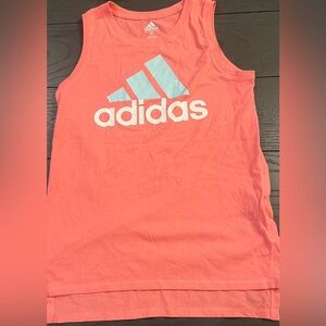 Adidas Teen Girls Peach Colored Muscle Style Tank Top Size Large 14 GUC